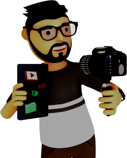 Vlogger 3D illustration